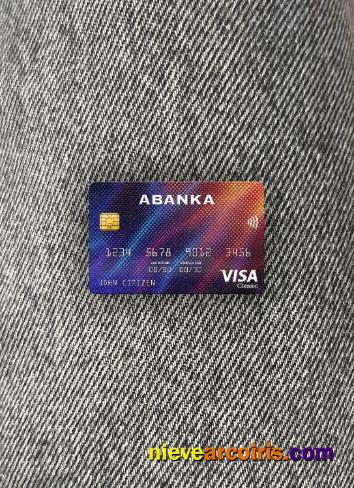 Slovenia Abanka d.d bank visa classic card photolook